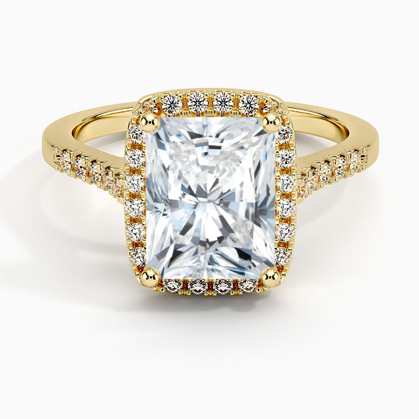Obersa Halo Moissanite Engagement Ring-VOOGME