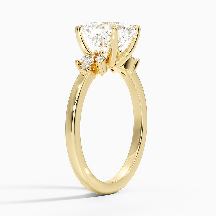 Cluster Moissanite Engagement Ring-VOOGME