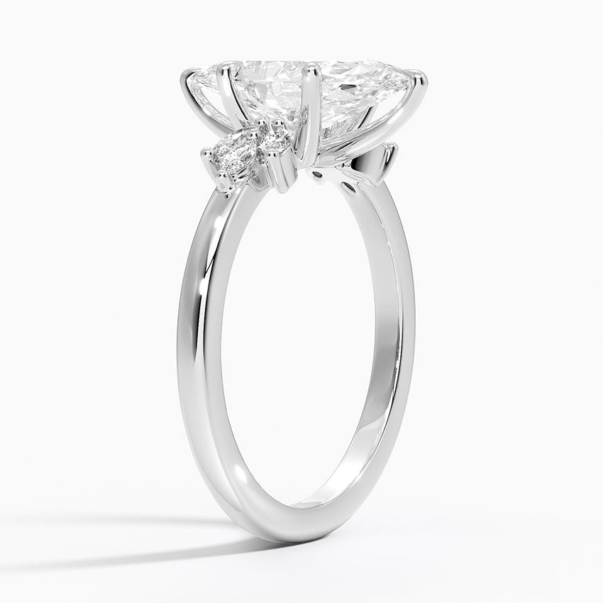 Cluster Moissanite Engagement Ring-VOOGME