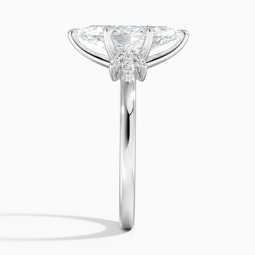 Cluster Moissanite Engagement Ring-VOOGME