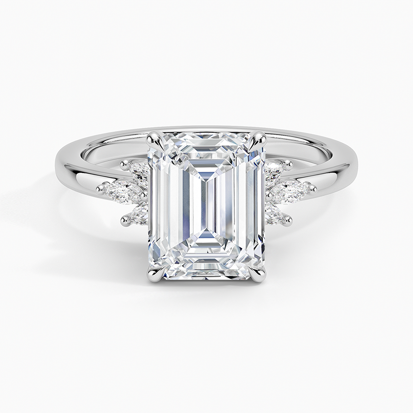Cluster Moissanite Engagement Ring-VOOGME