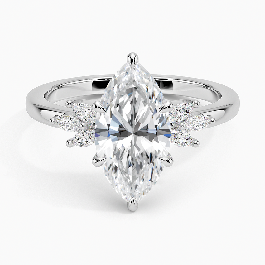 Cluster Moissanite Engagement Ring-VOOGME