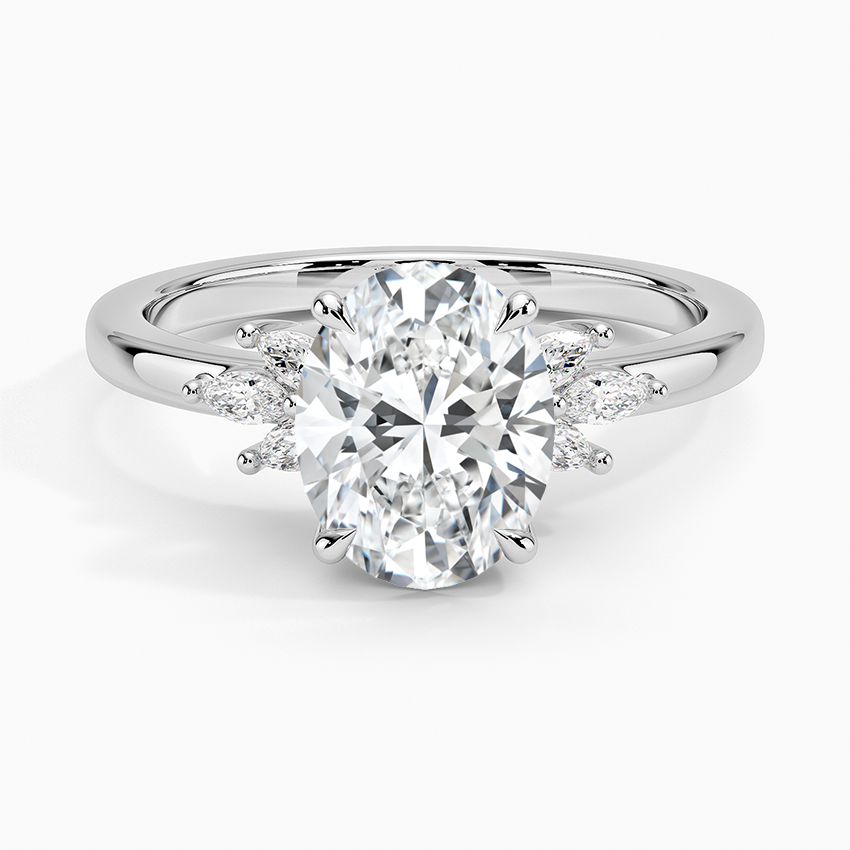 Cluster Moissanite Engagement Ring-VOOGME