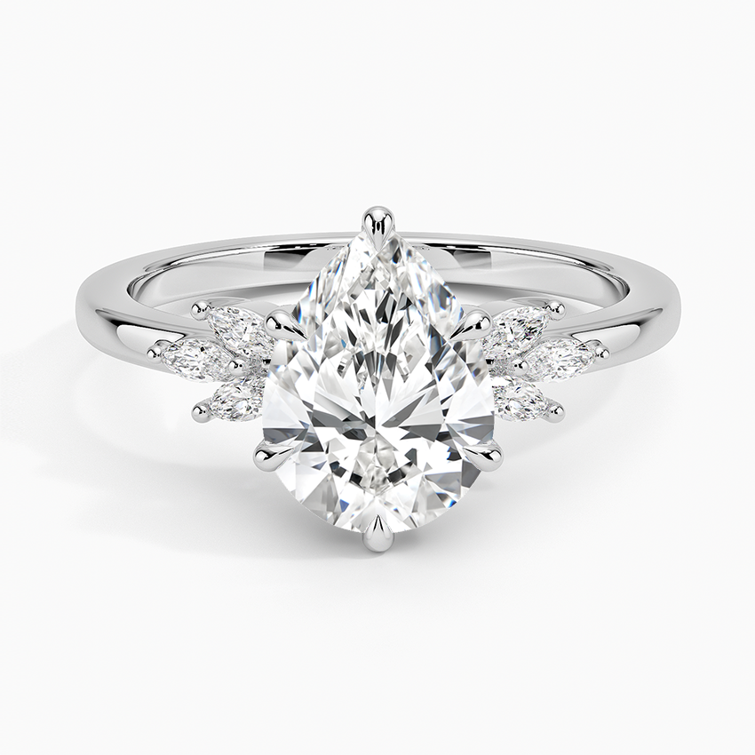 Cluster Moissanite Engagement Ring-VOOGME