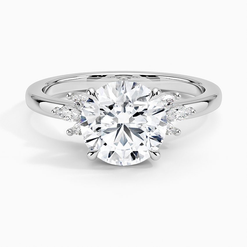 Cluster Moissanite Engagement Ring-VOOGME