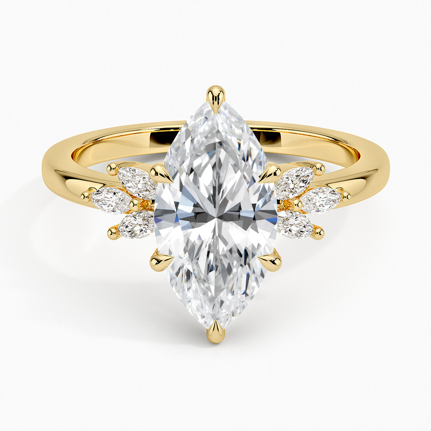 Cluster Moissanite Engagement Ring-VOOGME