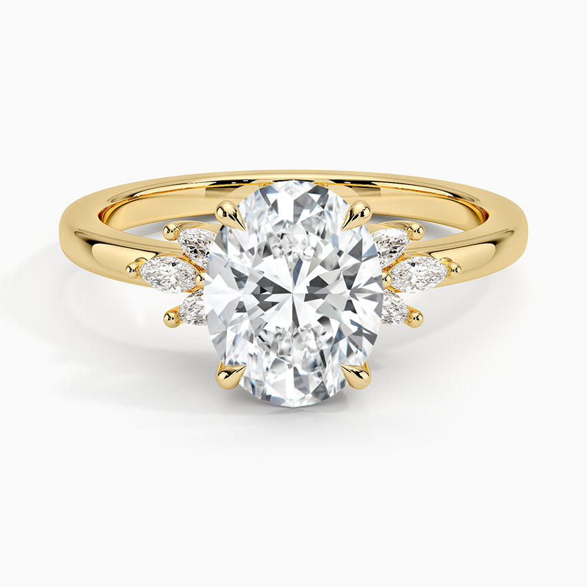Cluster Moissanite Engagement Ring-VOOGME