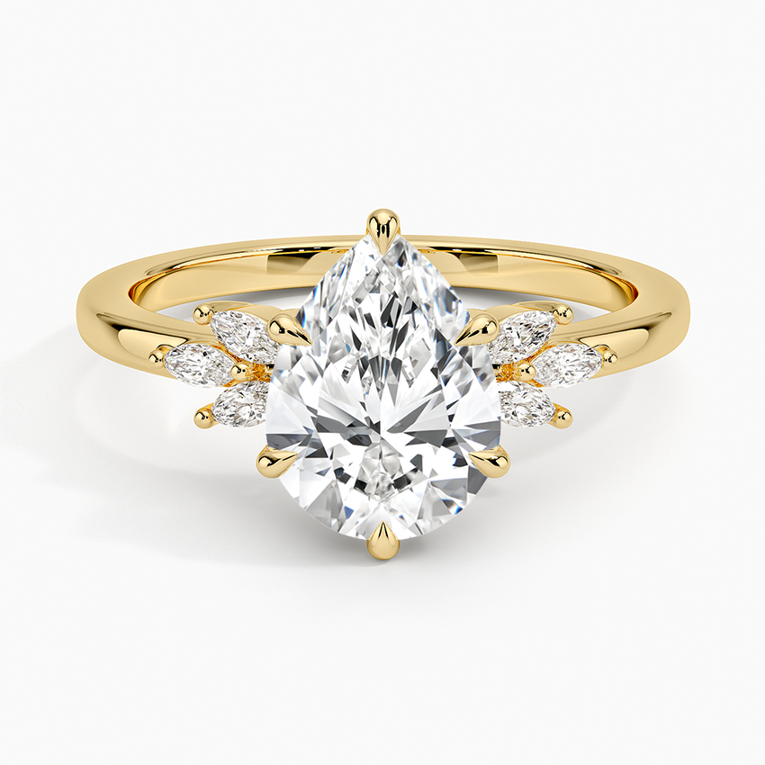 Cluster Moissanite Engagement Ring-VOOGME