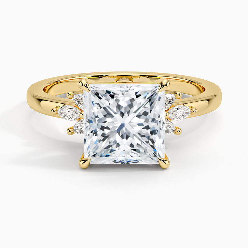 Cluster Moissanite Engagement Ring-VOOGME
