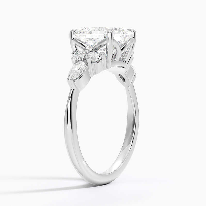 Luceillante Asscher Moissanite Engagement Ring-VOOGME