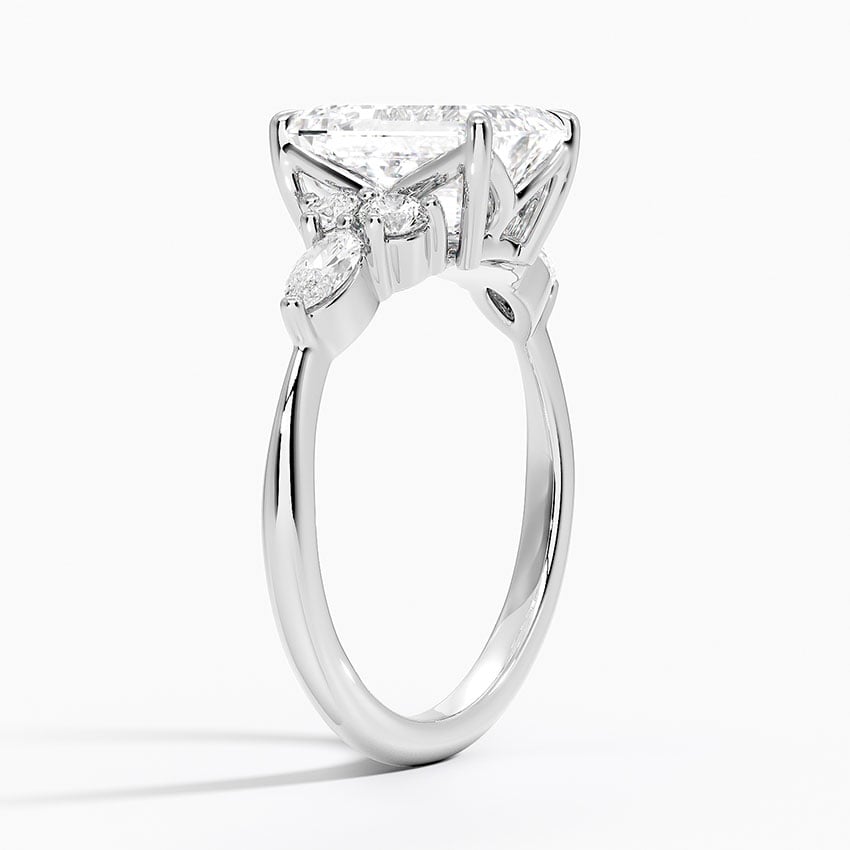Luceillante Asscher Moissanite Engagement Ring-VOOGME