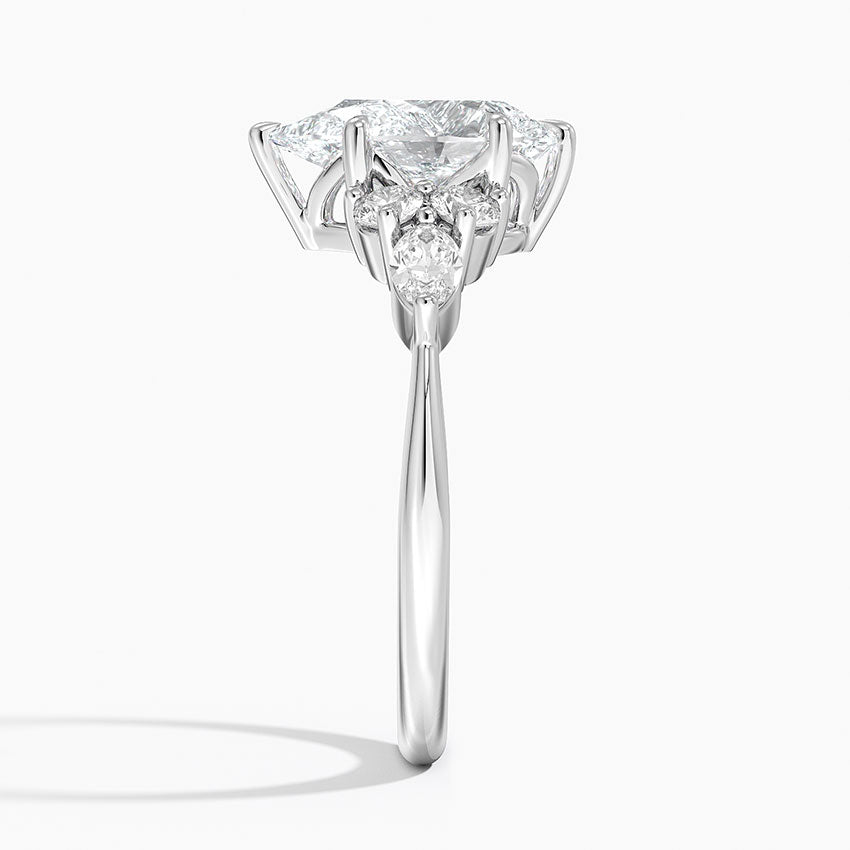 Luceillante Asscher Moissanite Engagement Ring-VOOGME