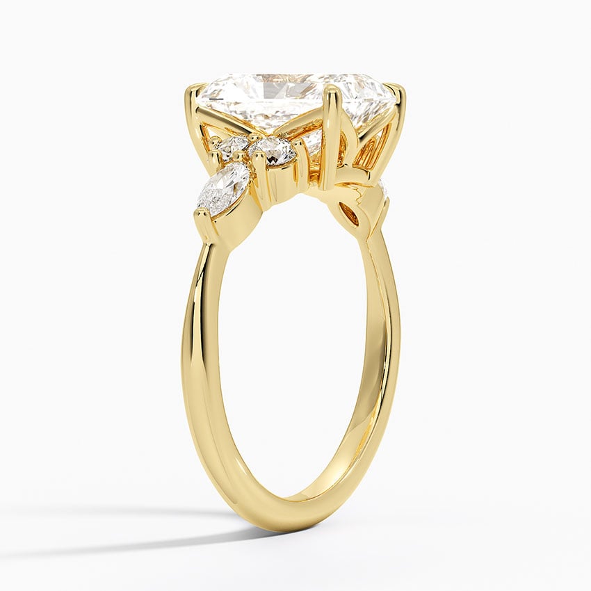 Luceillante Asscher Moissanite Engagement Ring-VOOGME