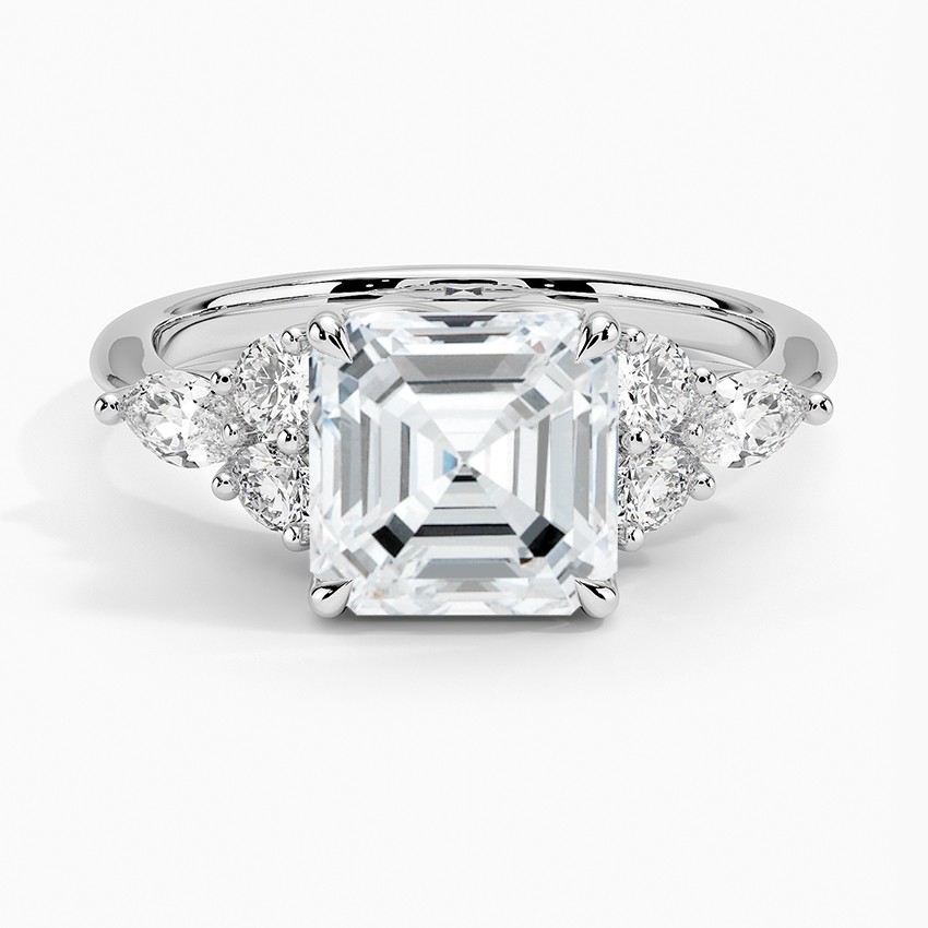 Luceillante Asscher Moissanite Engagement Ring-VOOGME
