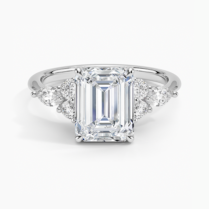 Luceillante Asscher Moissanite Engagement Ring-VOOGME