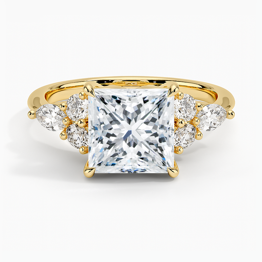 Luceillante Asscher Moissanite Engagement Ring-VOOGME