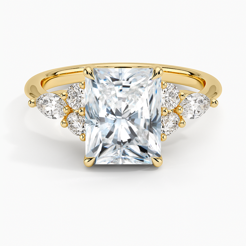 Luceillante Asscher Moissanite Engagement Ring-VOOGME