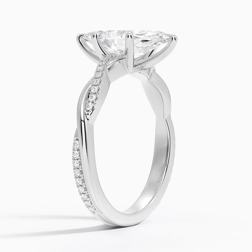 Twised Vine Moissanite Engagement Ring-VOOGME