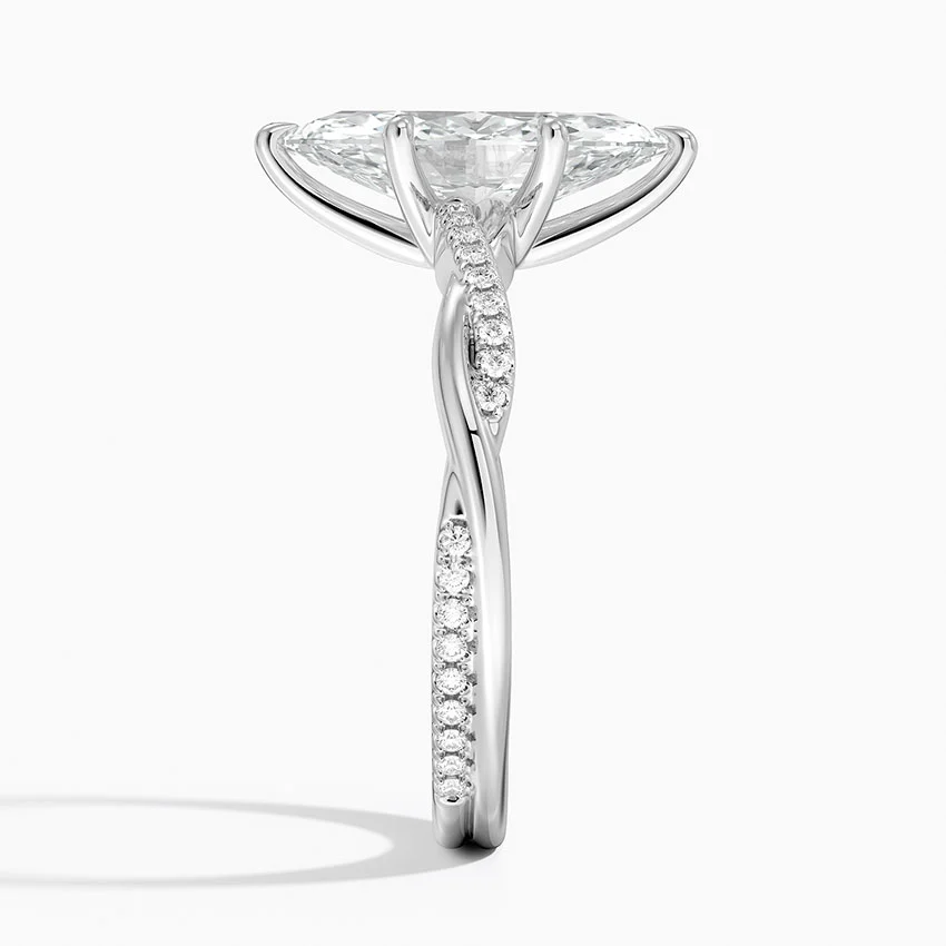 Twised Vine Moissanite Engagement Ring-VOOGME