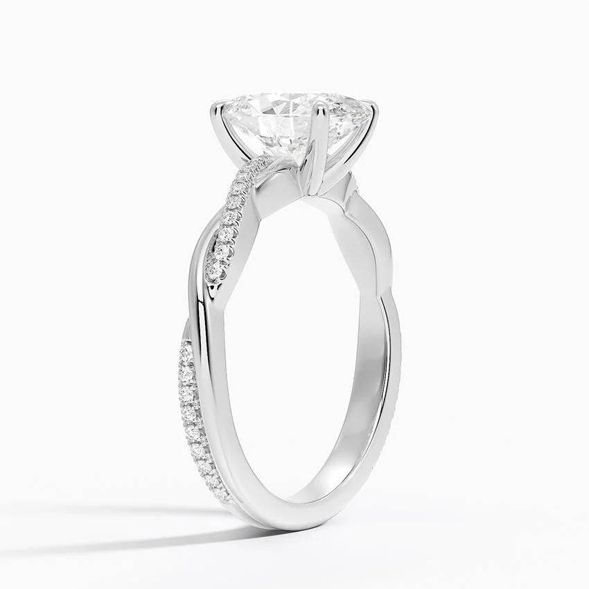 Twised Vine Moissanite Engagement Ring-VOOGME