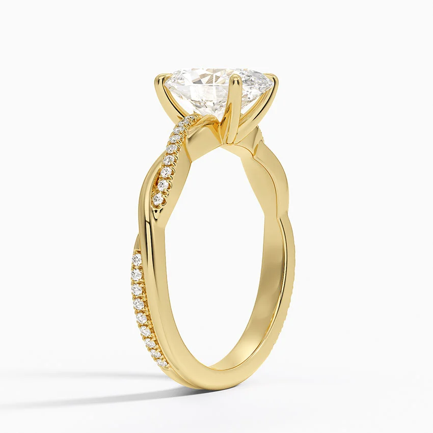 Twised Vine Moissanite Engagement Ring-VOOGME