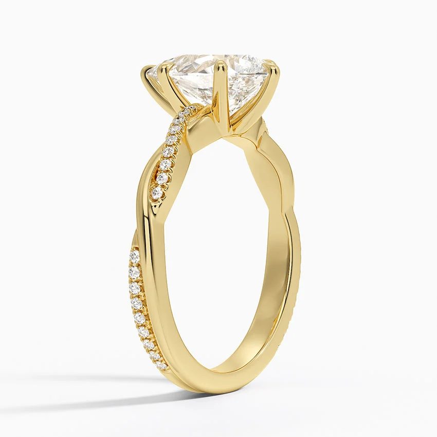 Twised Vine Moissanite Engagement Ring-VOOGME