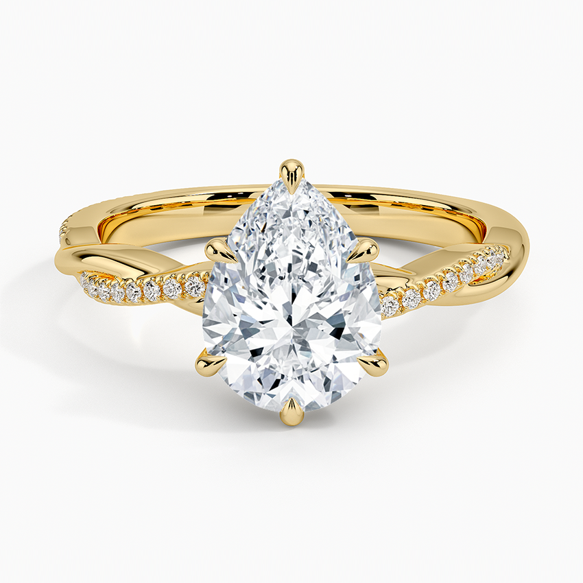 Twised Vine Moissanite Engagement Ring-VOOGME
