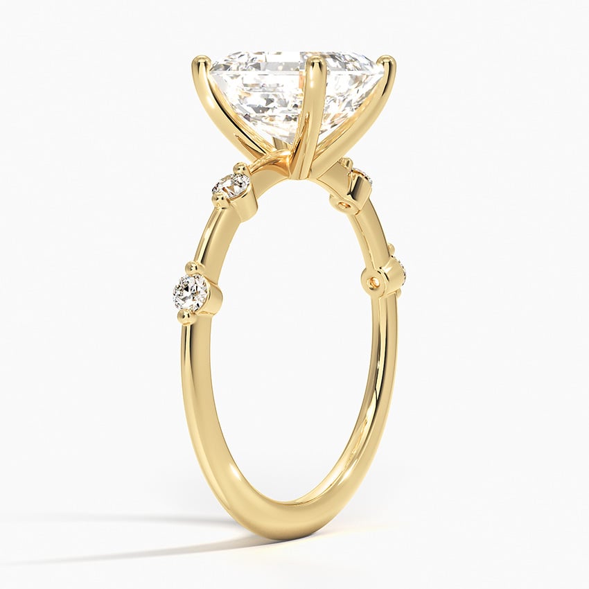 Aime Accent Moissanite Engagement Ring-VOOGME