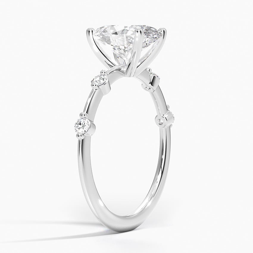 Aime Accent Moissanite Engagement Ring-VOOGME