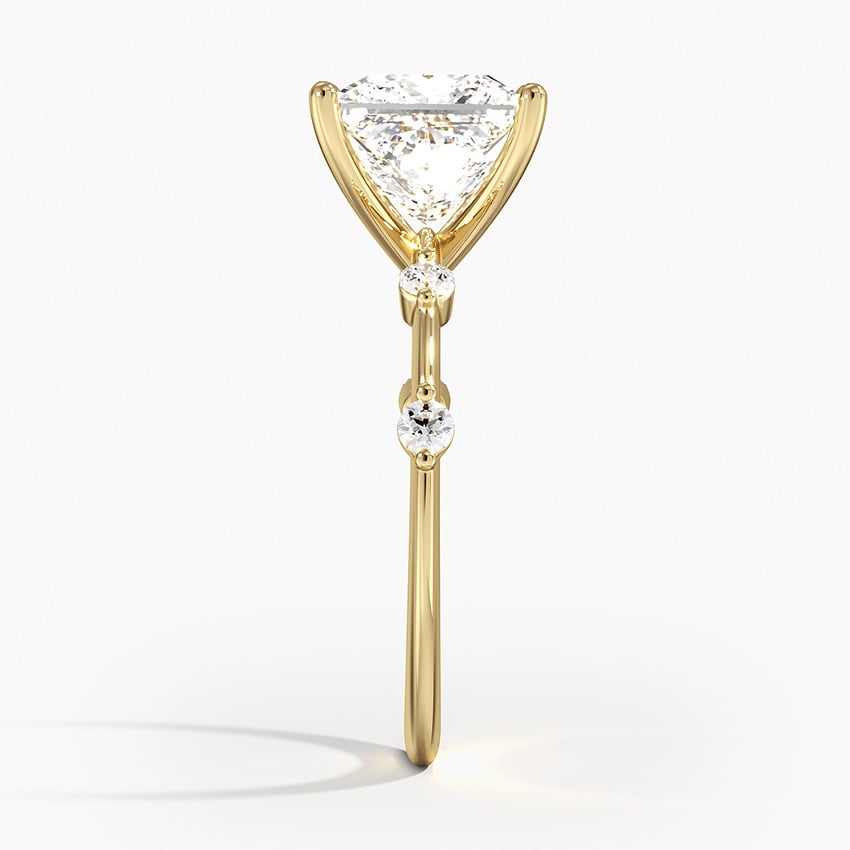 Aime Accent Moissanite Engagement Ring-VOOGME