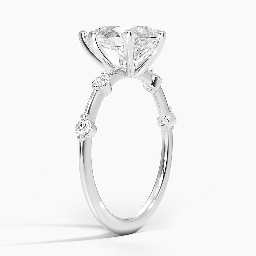 Aime Accent Moissanite Engagement Ring-VOOGME