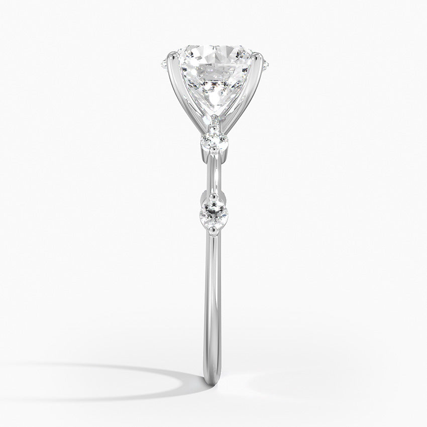 Aime Accent Moissanite Engagement Ring-VOOGME