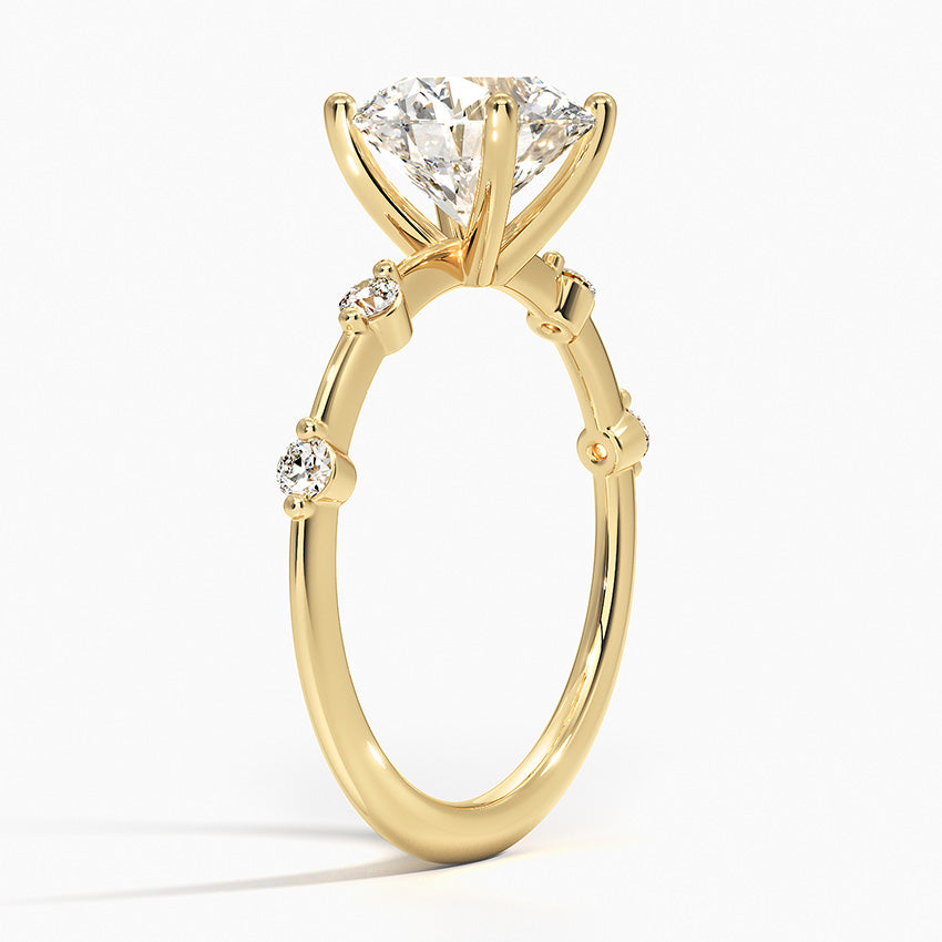 Aime Accent Moissanite Engagement Ring-VOOGME