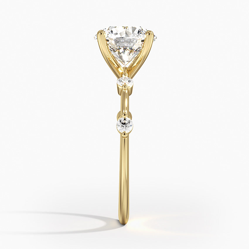 Aime Accent Moissanite Engagement Ring-VOOGME