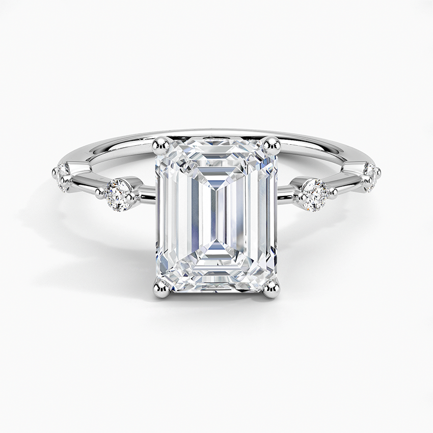 Aime Accent Moissanite Engagement Ring-VOOGME
