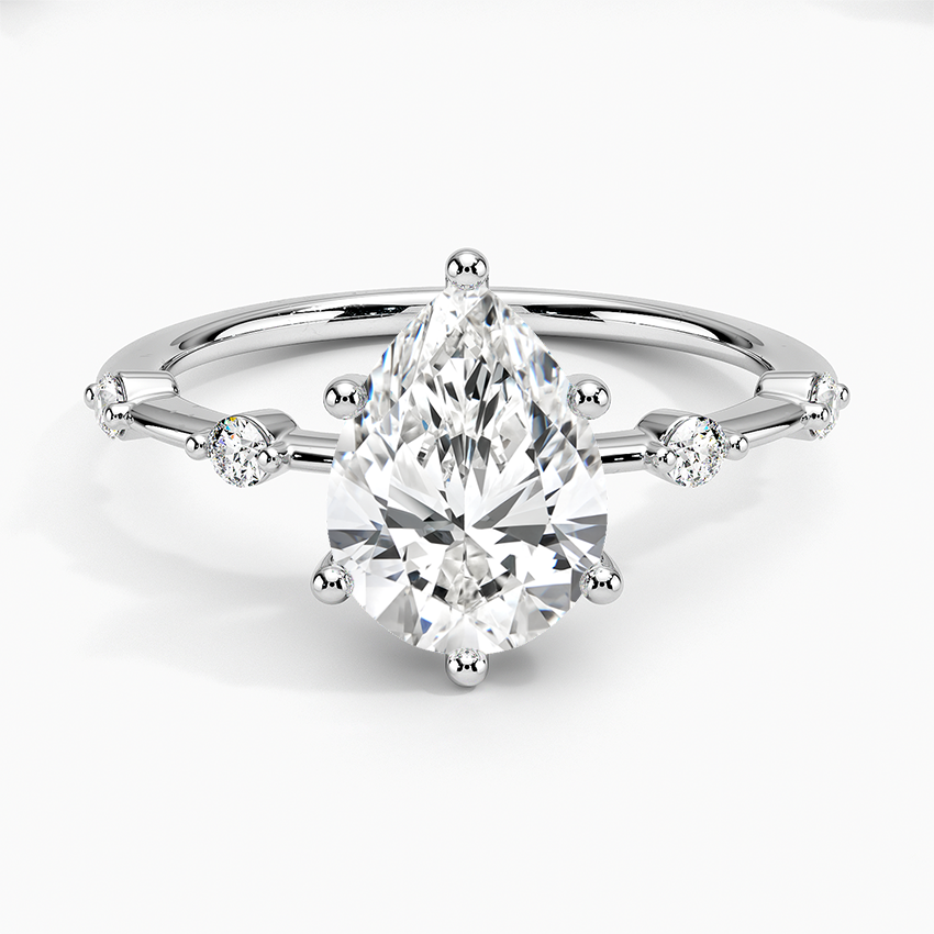Aime Accent Moissanite Engagement Ring-VOOGME