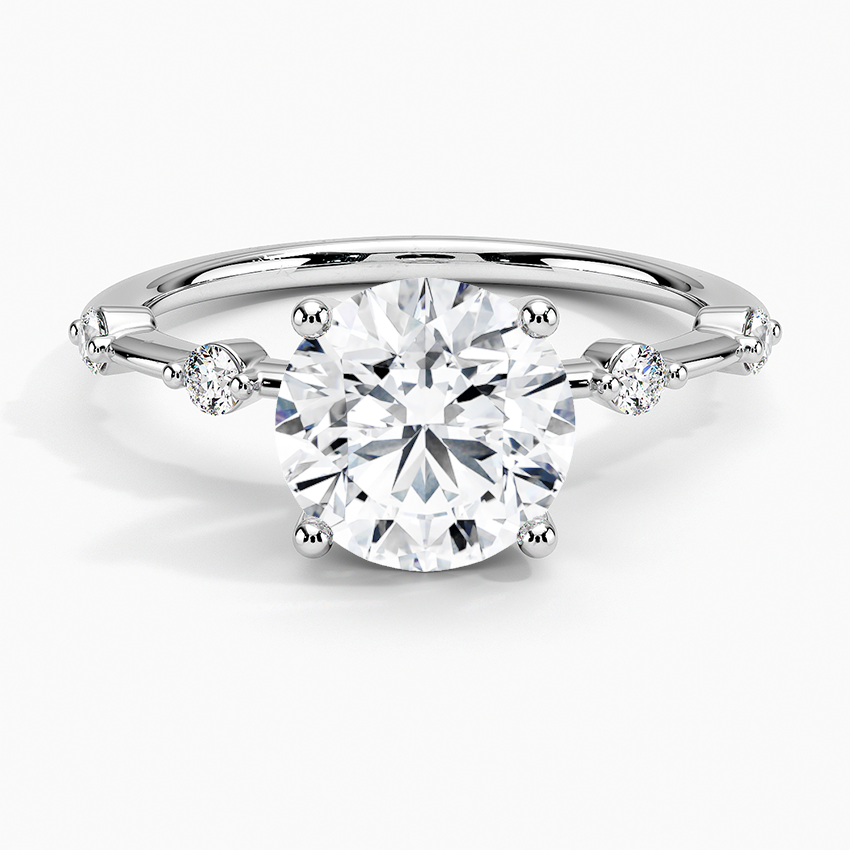 Aime Accent Moissanite Engagement Ring-VOOGME