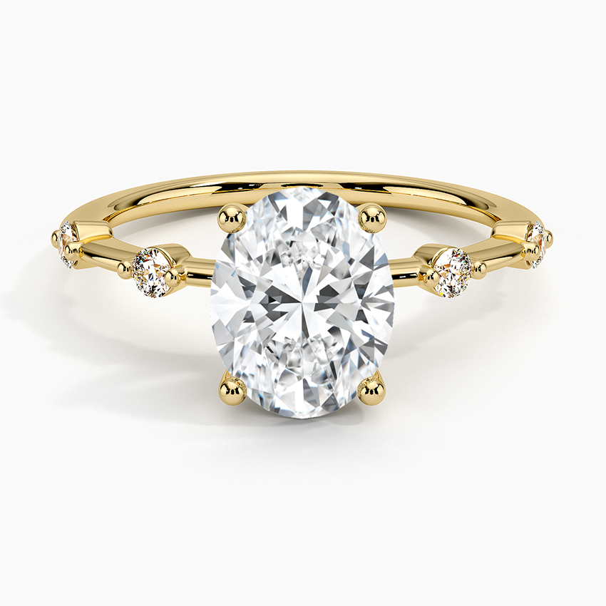 Aime Accent Moissanite Engagement Ring-VOOGME