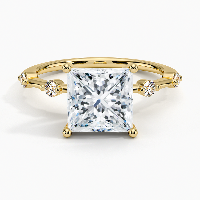 Aime Accent Moissanite Engagement Ring-VOOGME