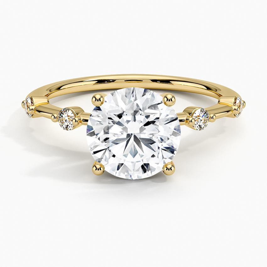 Aime Accent Moissanite Engagement Ring-VOOGME