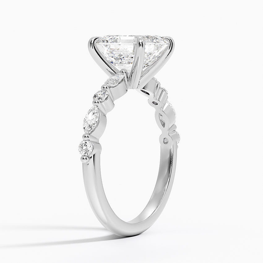 Versa Accent Moissanite Engagement Ring-VOOGME