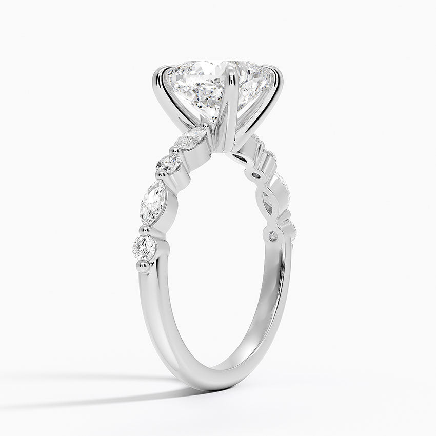 Versa Accent Moissanite Engagement Ring-VOOGME