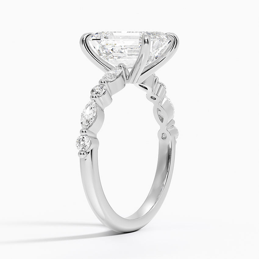 Versa Accent Moissanite Engagement Ring-VOOGME