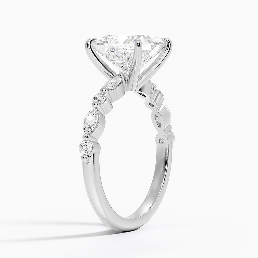 Versa Accent Moissanite Engagement Ring-VOOGME