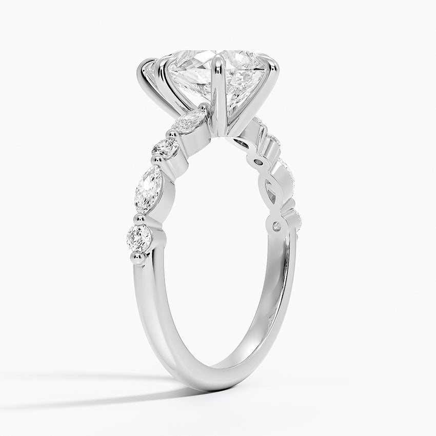 Versa Accent Moissanite Engagement Ring-VOOGME