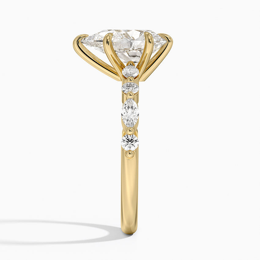 Versa Accent Moissanite Engagement Ring-VOOGME