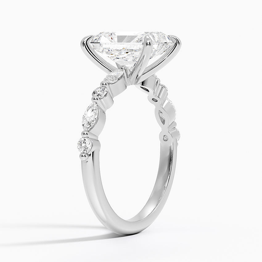 Versa Accent Moissanite Engagement Ring-VOOGME