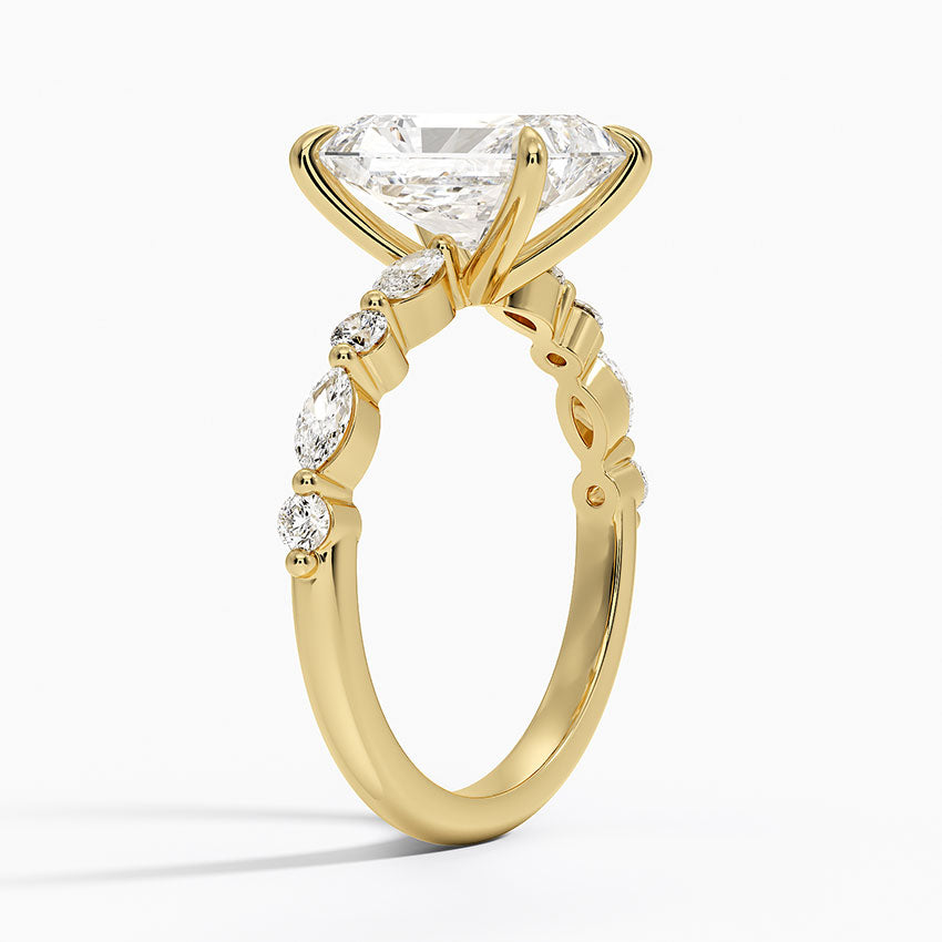 Versa Accent Moissanite Engagement Ring-VOOGME