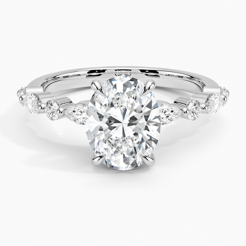 Versa Accent Moissanite Engagement Ring-VOOGME