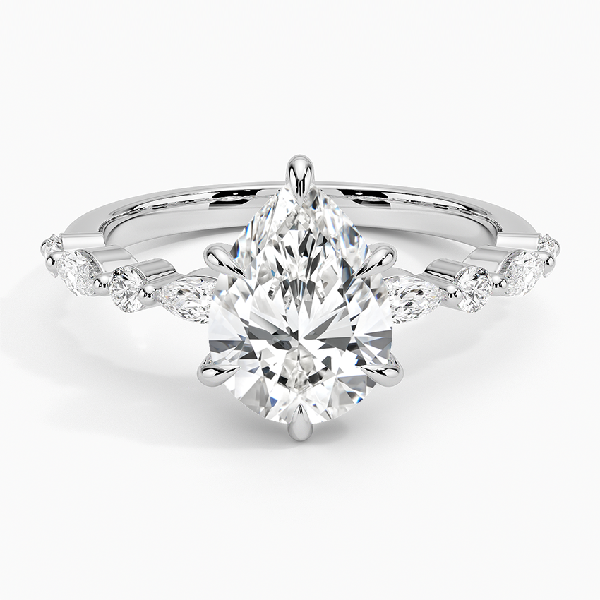 Versa Accent Moissanite Engagement Ring-VOOGME